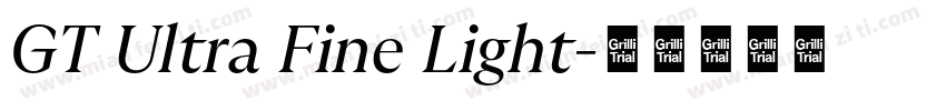 GT Ultra Fine Light字体转换